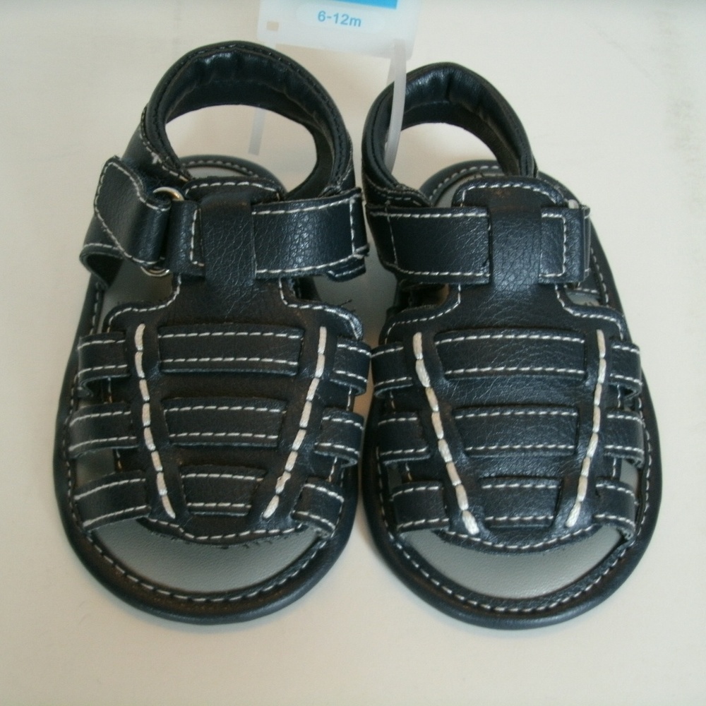 Children's Place Boys Sandals Navy Fisherman Baby Size 6-12 Months